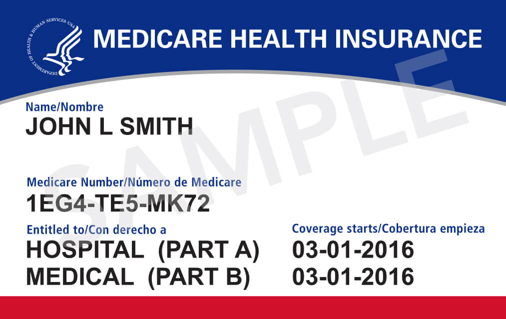 Example Medicare card